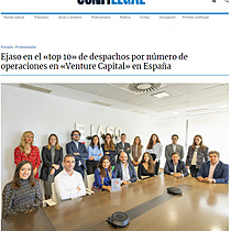 Ejaso en el top 10 de despachos por nmero de operaciones en Venture Capital en Espaa
